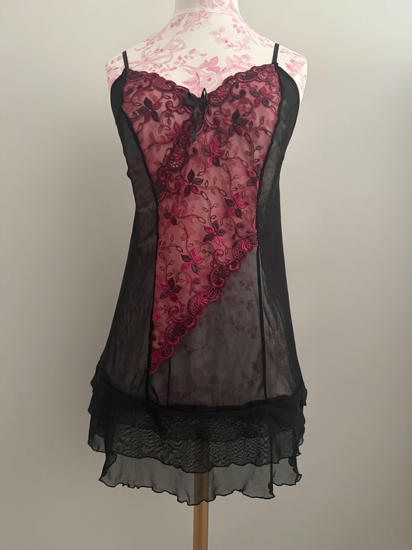 crushed rose splash margarita slip dress