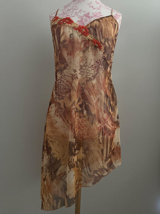 amber fire sangria slip dress