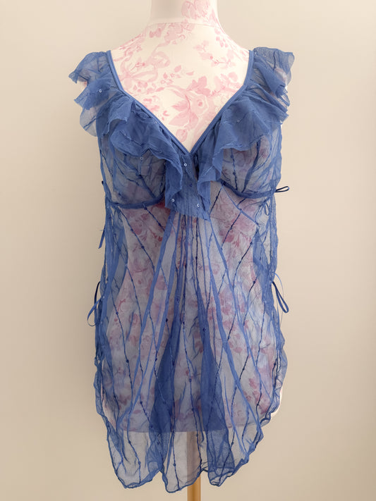 sapphire lightning spritz cocktail slip dress