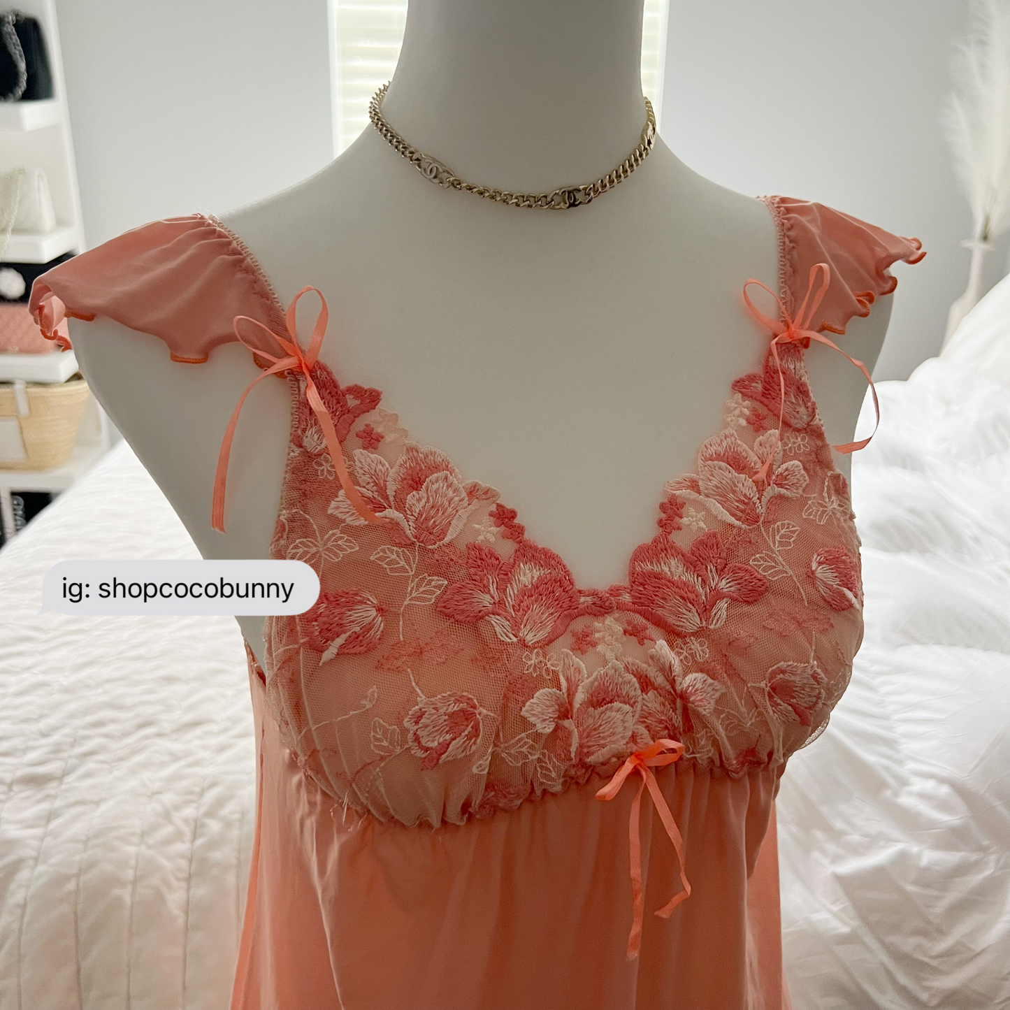 princess pink embroidery floral slip dress