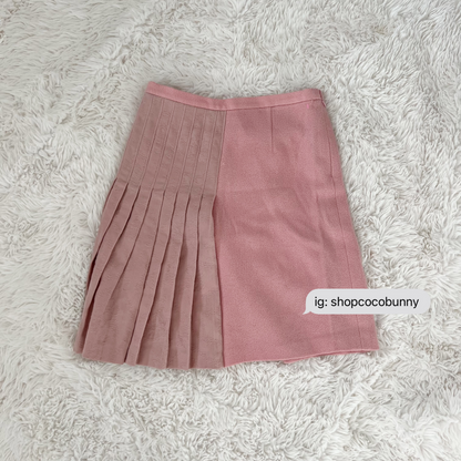 moschino pleated pink skirt