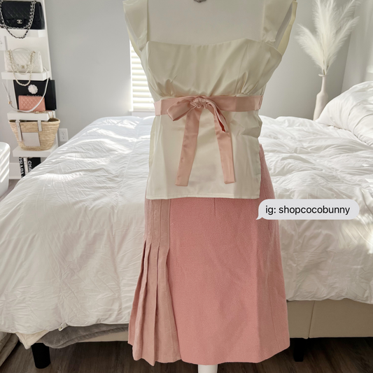 moschino pleated pink skirt