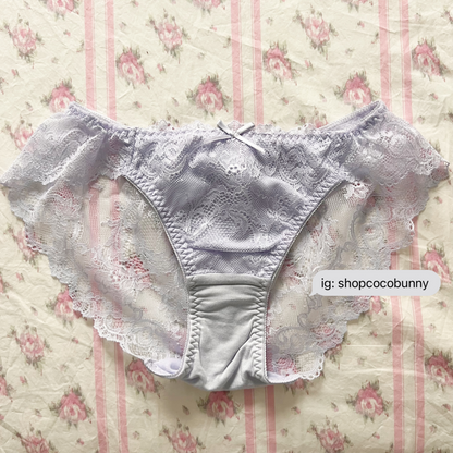 japanese brand lace purple bralette and briefs set