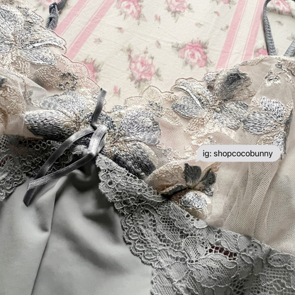 japanese brand blue babydoll slip dress