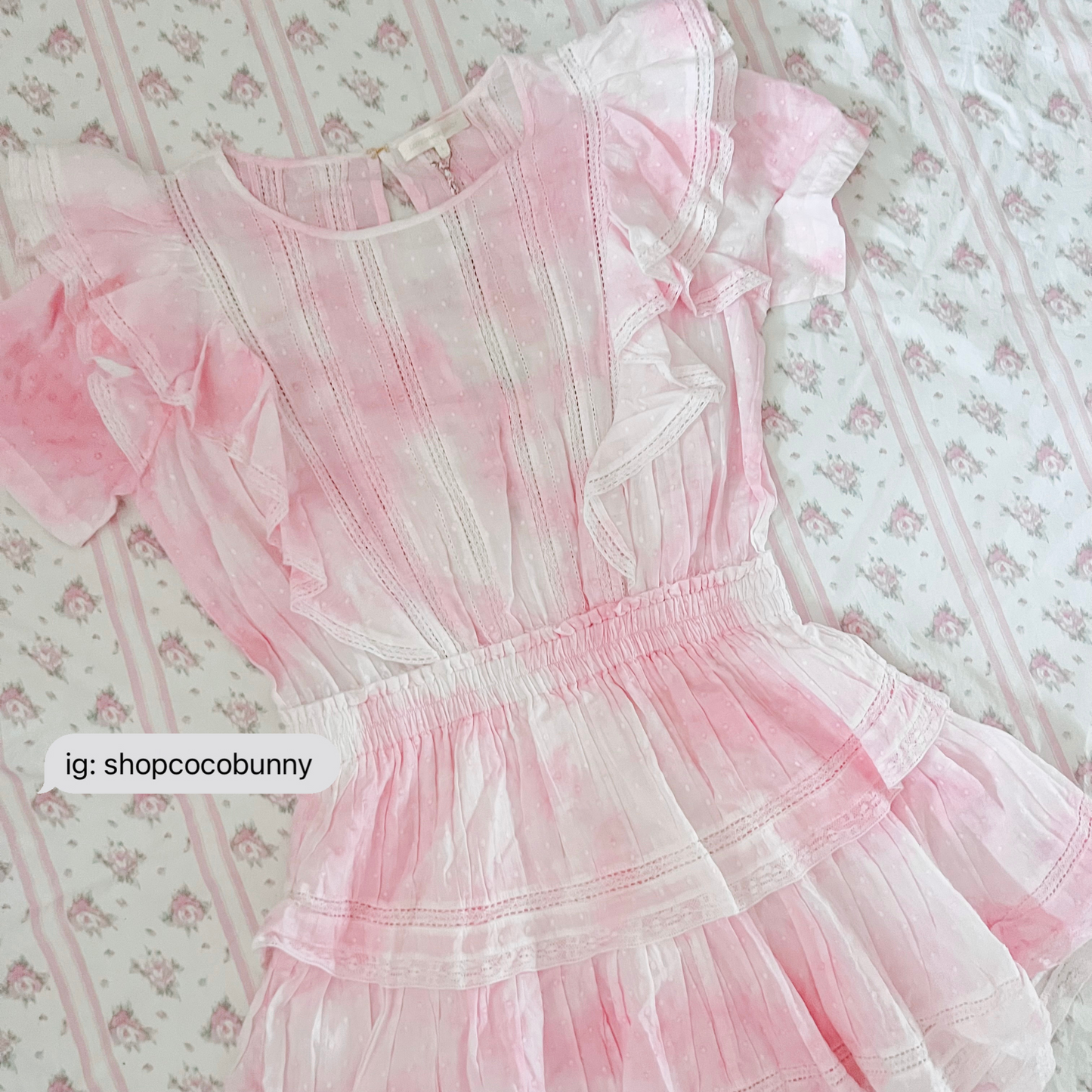 loveshackfancy natasha dotted ruffle mini dress