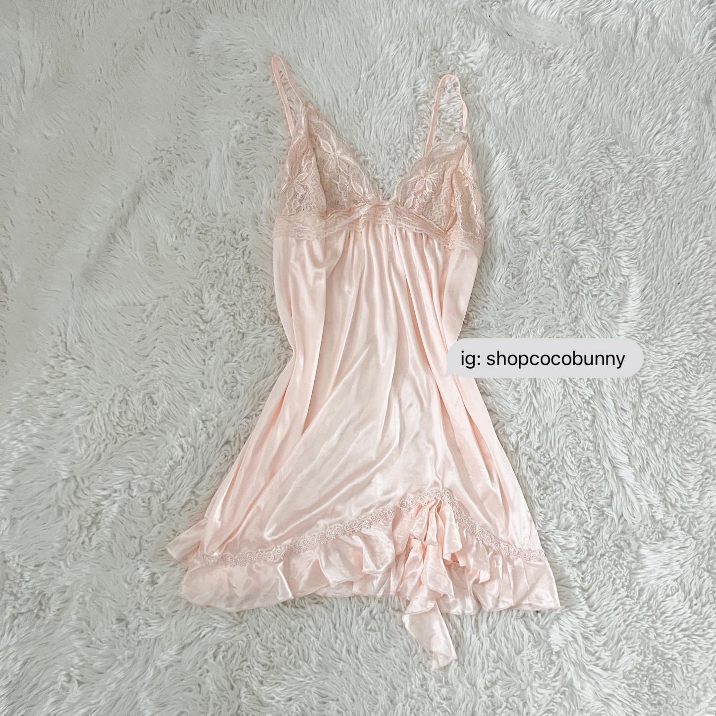 peach pink lolita sheer slip dress