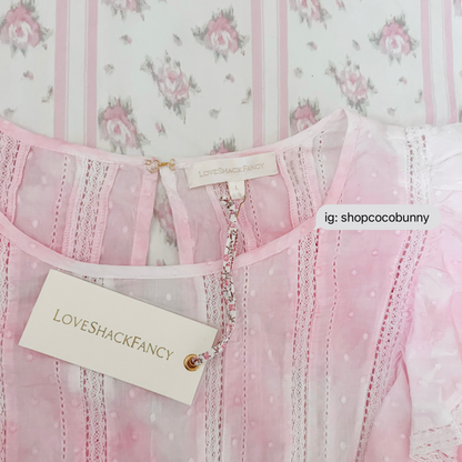 loveshackfancy natasha dotted ruffle mini dress