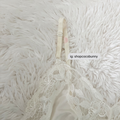 plunge v neckline embroidery slip dress