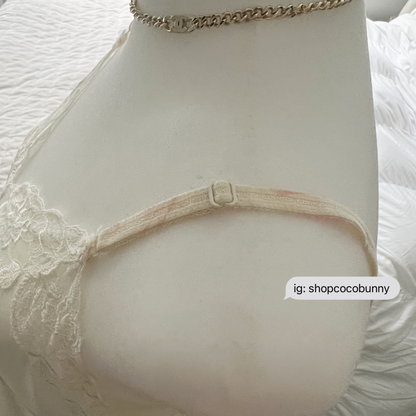 plunge v neckline embroidery slip dress