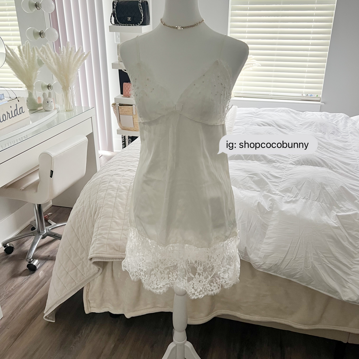 dreamy eblin pearl embellished bustier slip dress